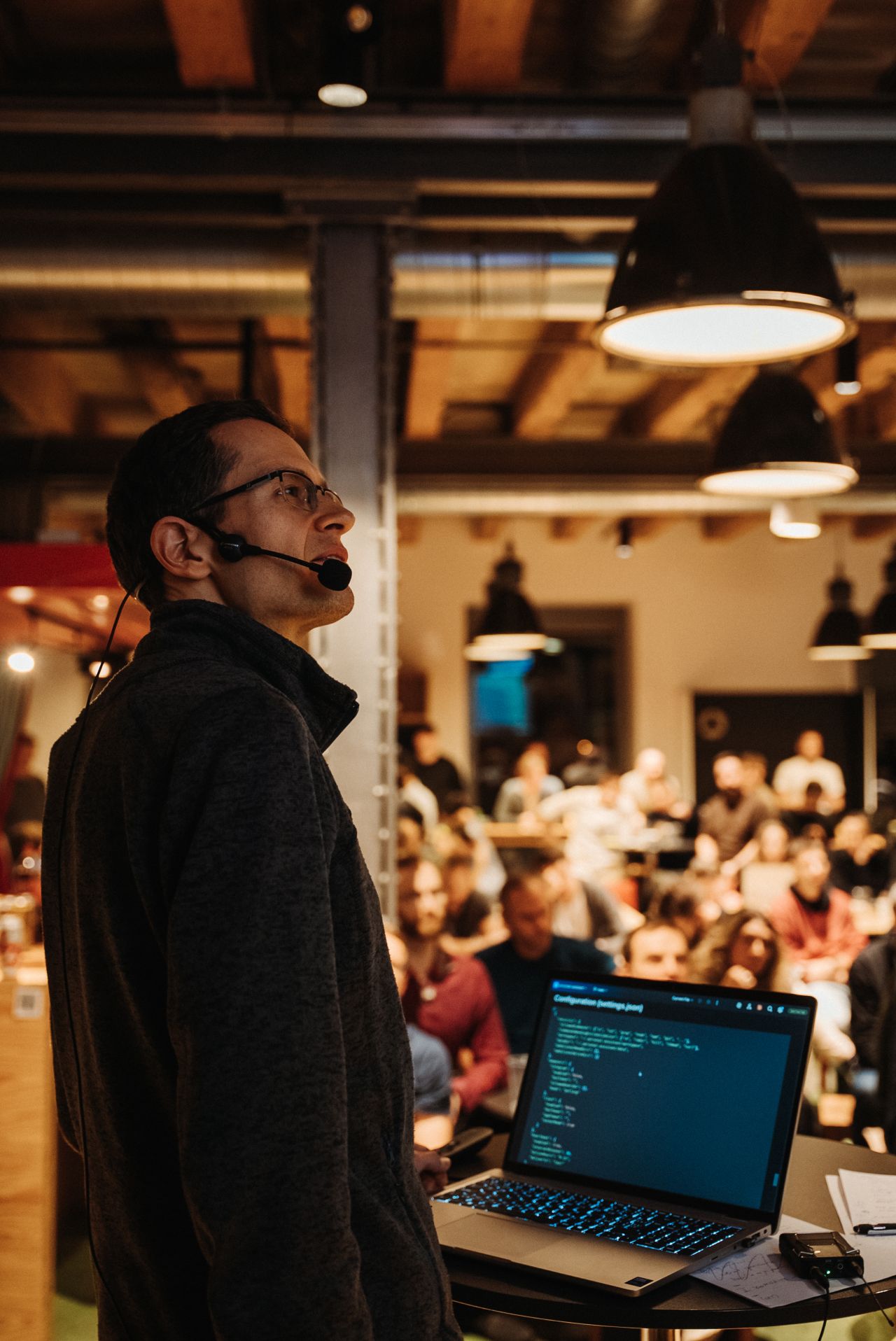 Live demo with code on screen